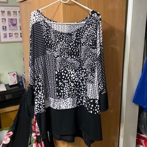 Woman within Black and white Blouse